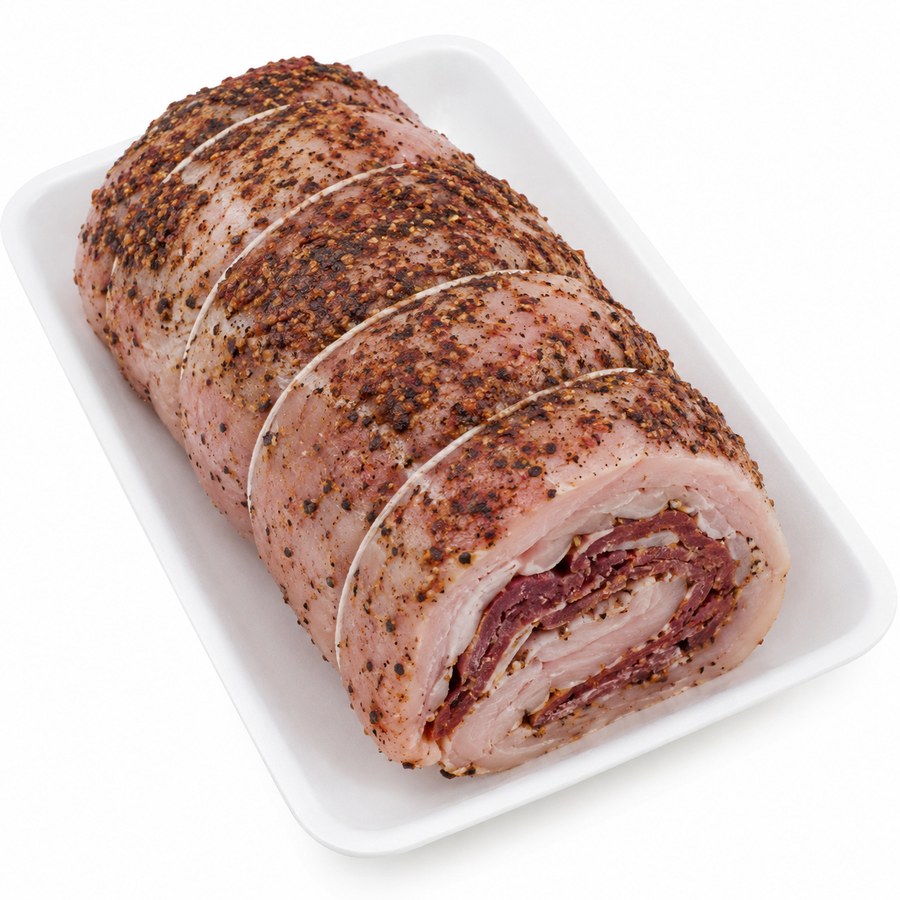 PICKLED TURKEY ROLL W/PASTRAMI RUB