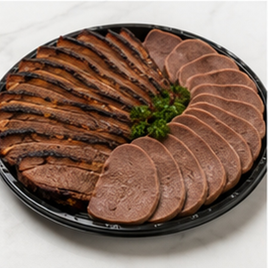 WHOLE BRISKET &  TONGUE PLATTER (16")