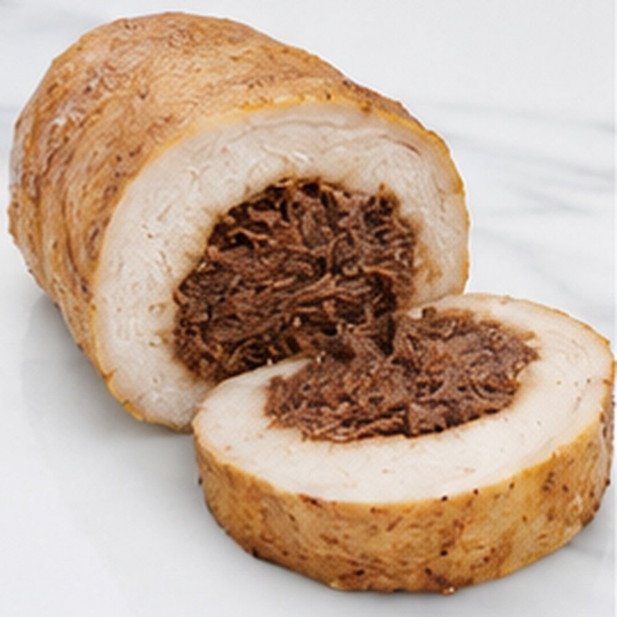 CHICKEN ROLL W/PULLED BEEF