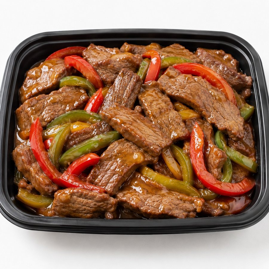 BEEF PEPPER STEAK COOKED