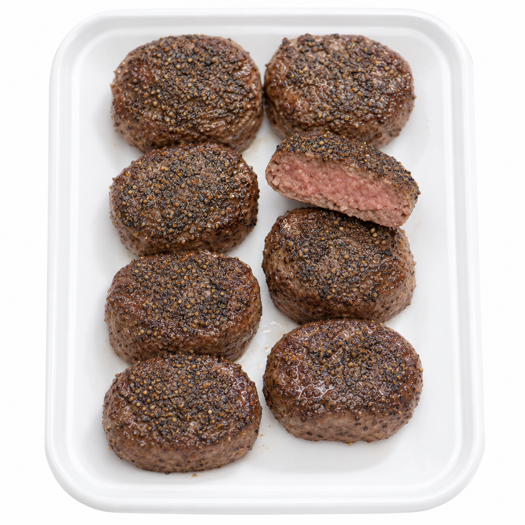 BEEF SLIDERS "PEPPER CRUSTED" 8